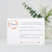 Carte D'accompagnement Élégant Mariage de pointes d'éclaboussure de scrip (Debout devant)