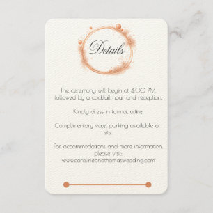 Carte D'accompagnement Élégant Mariage de pointes d'éclaboussure de scrip