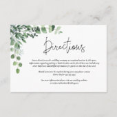 Carte D'accompagnement Élégant Mariage d'Eucalyptus vert Dusty (Dos)