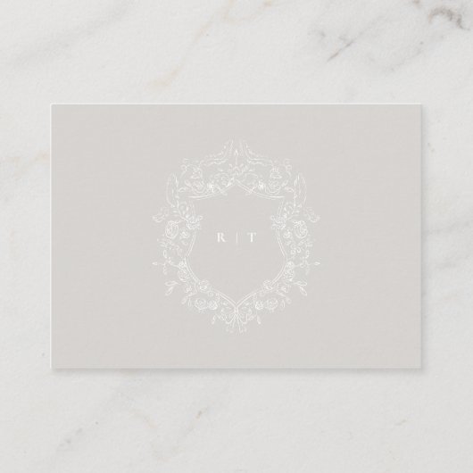 Carte D'accompagnement Élégant Mariage d'information noir blanc (Dos)