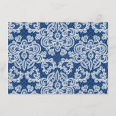 Carte D'accompagnement Élégant Mariage en dentelle Hébergement (Dos)