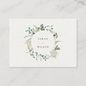 Carte D'accompagnement Elégant Mariage Eucalyptus Botanique Souhaite bien (Dos)