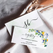 Carte D'accompagnement Élégant mariage fleuri jaune blanc