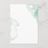 Carte D'accompagnement Élégant Mariage floral Emerald vert & Bourgogne (Dos)