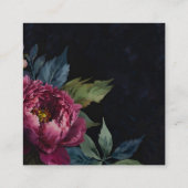 Carte D'accompagnement Elégant Mariage floral rose foncé code QR RSVP (Dos)