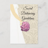 Carte D'accompagnement Élégant Mariage Gown Mesures de sécurité (Devant)