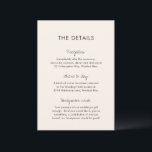 Carte D'accompagnement Élégant Mariage moderne ivoire<br><div class="desc">Carte d'enceinte mariage moderne avec un design simple et minimal avec les en-têtes dans un script manuscrit contemporain. Le dos a ton monogramme. La palette de couleurs est crème et peut être changée dans l'outil d'édition de design. Ce design contemporain convient à tous les styles de mariage.</div>