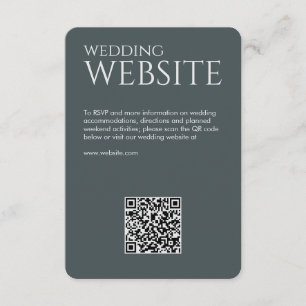 Carte D'accompagnement Élégant Mariage moderne Space Grey