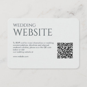 Carte D'accompagnement Élégant Mariage moderne Space Grey