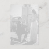 Carte D'accompagnement Élégant Mariage photo noir et blanc (Dos)