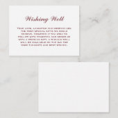 Carte D'accompagnement Elégant Mariage rose Dusty simple Wishing well (Devant / Derrière)