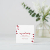 Carte D'accompagnement Elégant mariage rouge & blanc cerise fleurs RSVP (Debout devant)