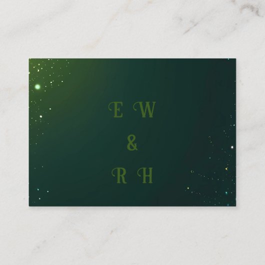 Carte D'accompagnement Élégant Mariage Sparkle (Dos)