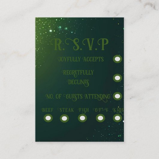 Carte D'accompagnement Élégant Mariage Sparkle (Devant)