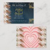 Carte D'accompagnement Élégant Mariage tactile (Devant / Derrière)