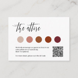 Carte D'accompagnement Elégant Mariage Toute couleur Pallette QR Code Car