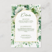 Carte D'accompagnement Élégant Mariage végétal Emerald Green (Devant)