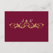 Carte D'accompagnement Élégant Mariage victorien (Dos)