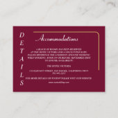 Carte D'accompagnement Elégant Mariage victorien Détails (Devant)