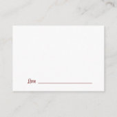 Carte D'accompagnement Elegant Maroon Graduate Words of Wisdom Advice (Dos)