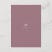 Carte D'accompagnement Elegant Mauve Clean Mariage (Dos)