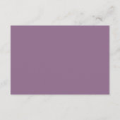 Carte D'accompagnement Elegant Mauve Minimal Script Wedding (Dos)