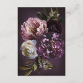 Carte D'accompagnement Elegant Maximalist Purple Floral QR Code Wedding (Dos)