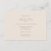 Carte D'accompagnement Elegant Minimalist Desert Sand Wedding (Dos)