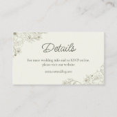 Carte D'accompagnement Elegant Minimalist Floral Wedding QR Code Details  (Devant)
