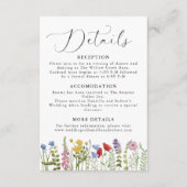 Carte D'accompagnement Elegant Minimalist Whimsical Wildflower Wedding (Devant)