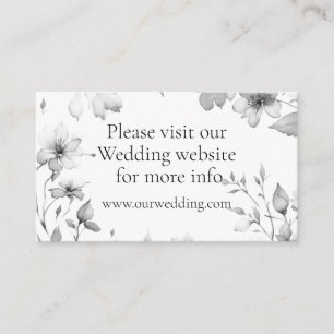 Carte D'accompagnement Elégant minimaliste Fleurs sauvages Aquarelle