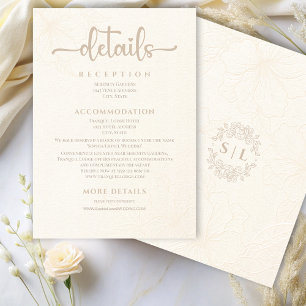 Carte D'accompagnement Élégant minimaliste hors Mariage floral blanc