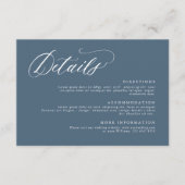 Carte D'accompagnement Élégant minimaliste simple Détails Mariage moderne (Devant)