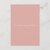 Carte D'accompagnement Elegant Modern Botanical Blush Floral Wedding (Dos)