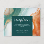 Carte D'accompagnement Élégant Moderne Abstrait Agate Jade Terracotta (Devant)