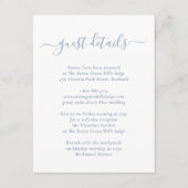 Carte D'accompagnement Elégant moderne Dusty Blue Mariage Détails (Devant)