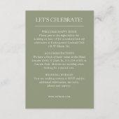 Carte D'accompagnement Élégant Moderne Éléments simples Mariage (Devant)