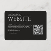 Carte D'accompagnement Élégant moderne fumée Mariage noir (Devant)