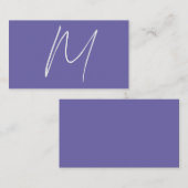 Carte D'accompagnement Élégant Moderne Monogramme de Nom Propre (Devant / Derrière)