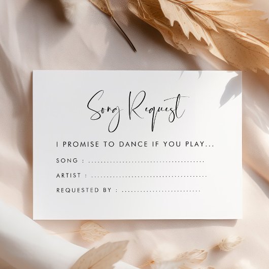 Carte D'accompagnement Elégant moderne noir & blanc mariage Demande de ch