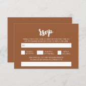 Carte D'accompagnement Elégant Moderne Simple Boho Mariage QR Code RSVP (Devant / Derrière)