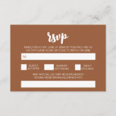 Carte D'accompagnement Elégant Moderne Simple Boho Mariage QR Code RSVP (Devant)