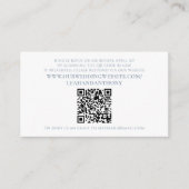 Carte D'accompagnement Élégant moderne simple Dusty bleu QR Code minimum (Devant)