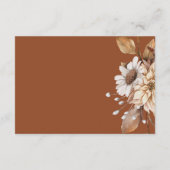 Carte D'accompagnement Élégant Moderne Terracotta Floral Boho Fall QR Cod (Dos)