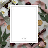 Carte D'accompagnement Elegant Monogram Modern Minimalist Details Card