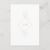 Carte D'accompagnement Élégant Monogramme minimaliste Détails du Mariage (Dos)