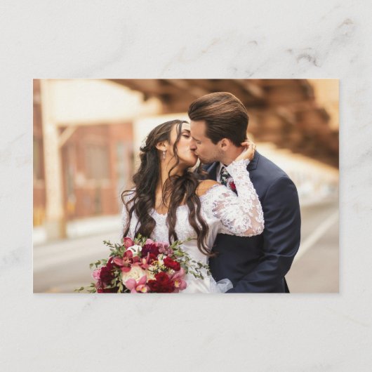 Carte D'accompagnement Élégant Monogramme QR Code Burnt Orange Mariage (Dos)