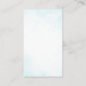 Carte D'accompagnement Elégant Monogramme Turquoise Mariage Réception (Dos)