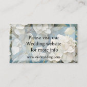 Carte D'accompagnement Elégant moody bleu poussiéreux flores d'aquarelle (Devant)