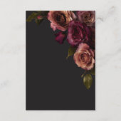 Carte D'accompagnement Elégant Moody Muted Rust & Bourgogne Détails Flora (Dos)